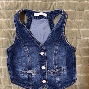 Altar'd State Blue Denim Vest